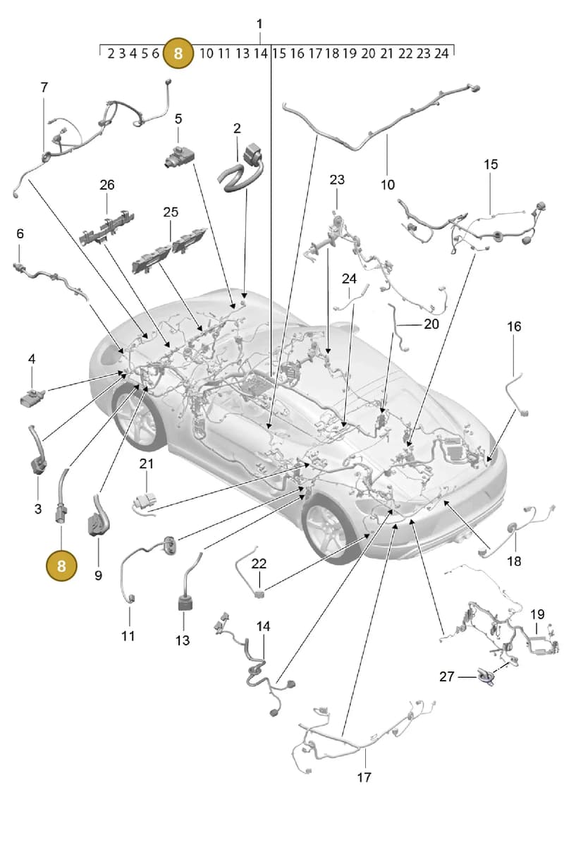 99161292600 — Porsche Cayman (2016-2019) diagram p50902010, position 8