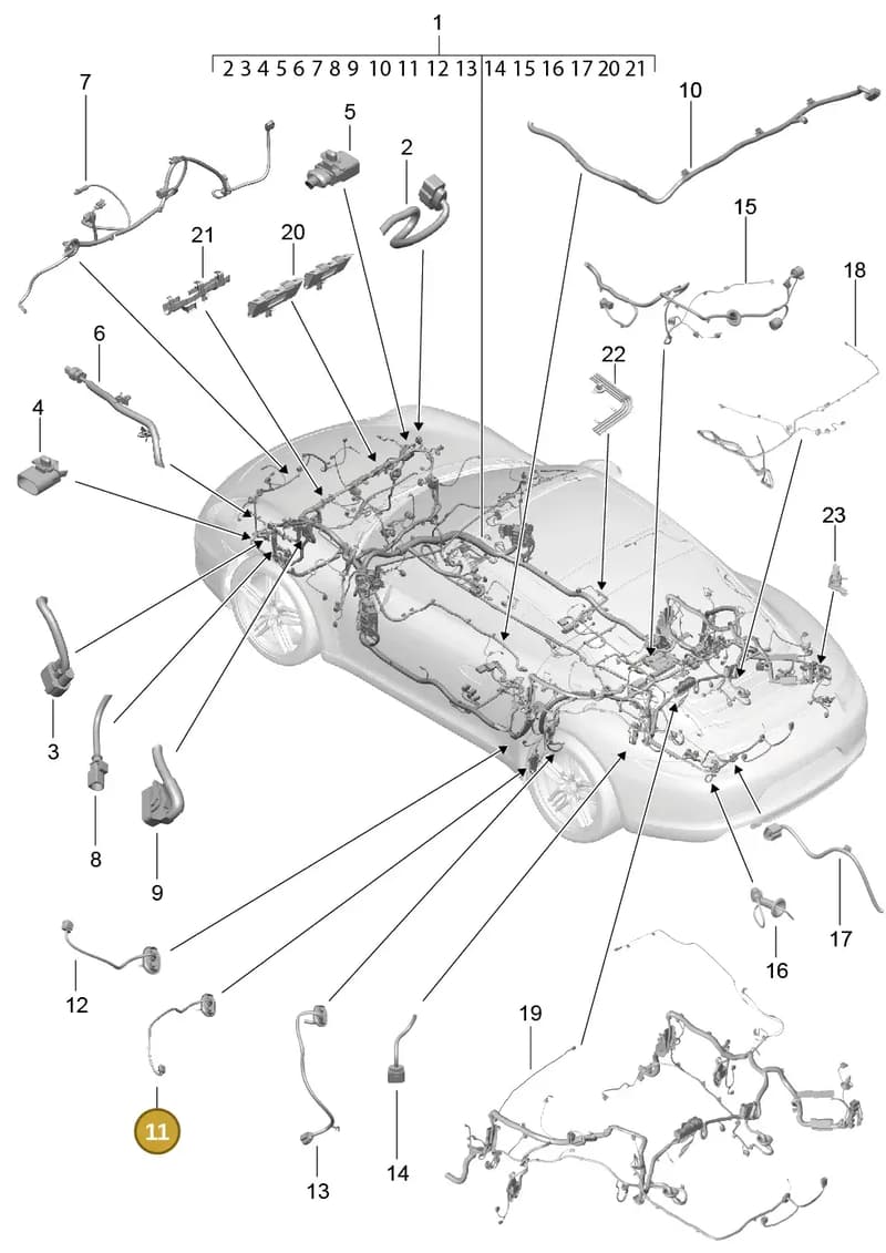 99161292700 — Porsche 991 Carrera 4 (2011-2016) diagram p38902010, position 11