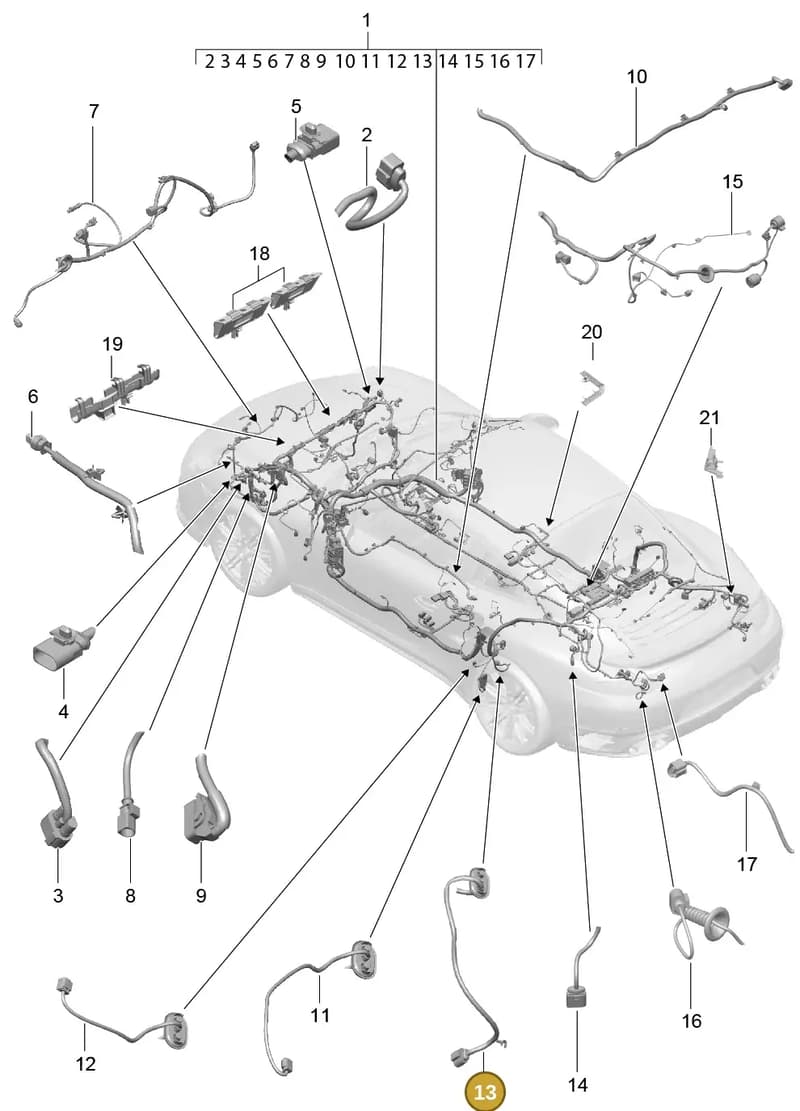 99161293001 — Porsche GT2 RS Clubsport (2013-2020) diagram p42902010, position 13