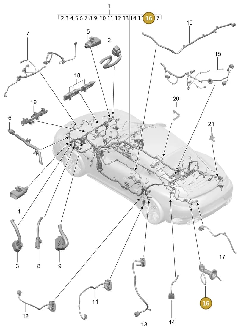 99161293310 — Porsche GT2 RS Clubsport (2013-2020) diagram p42902010, position 16