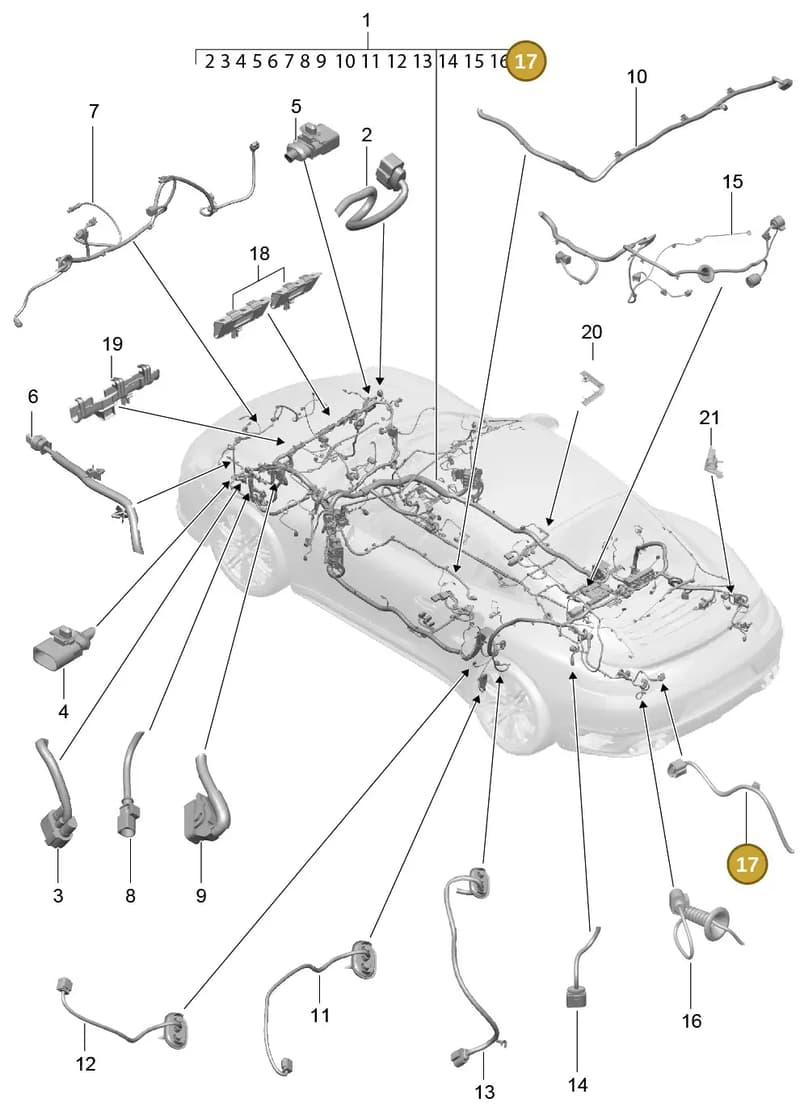 99161293453 — Porsche 911 (2013-2020) diagram p42902010, position 17