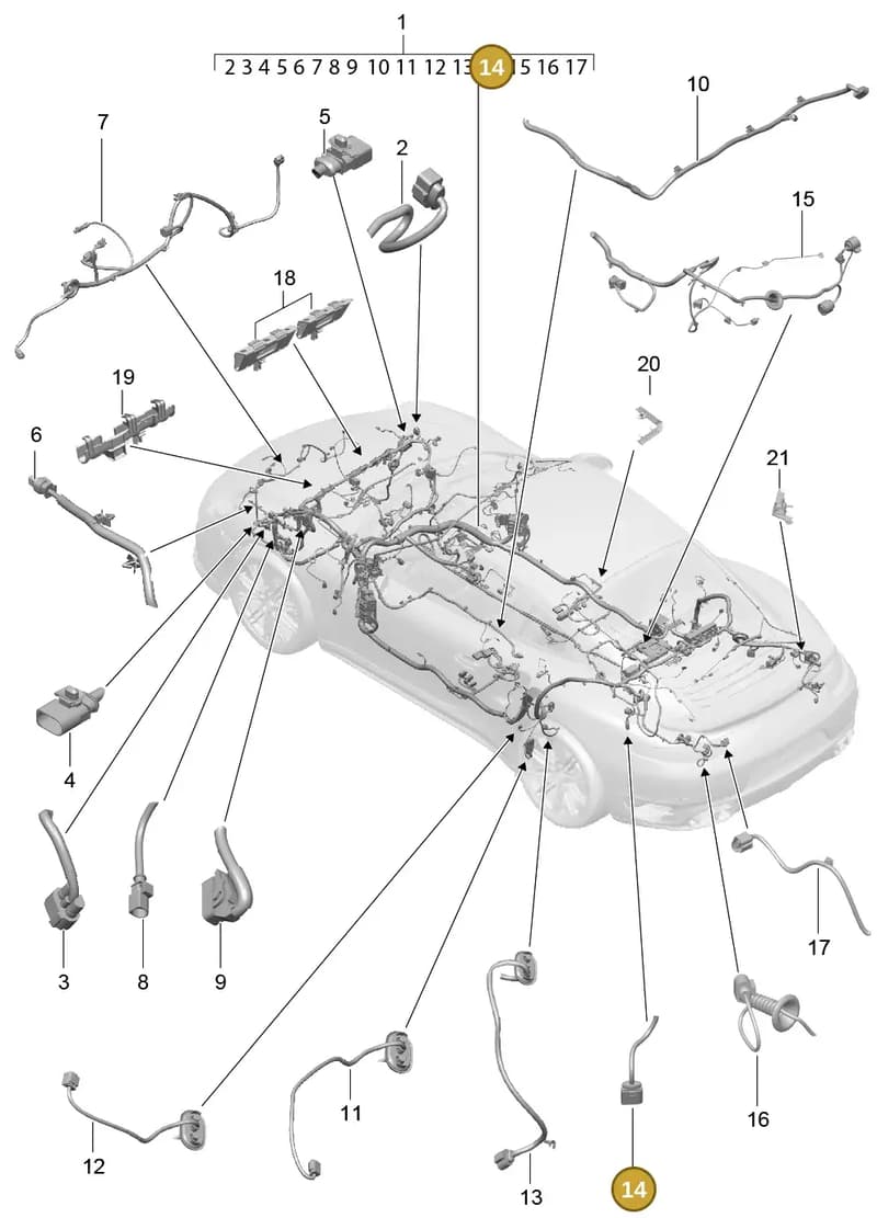 99161293603 — Porsche 911 (2013-2020) diagram p42902010, position 14