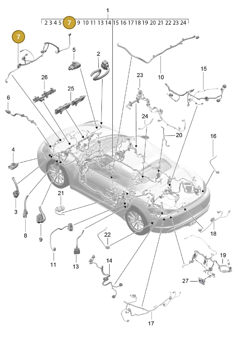 99161293853 — Porsche Boxster (2016-2019) diagram p48902010, position 7