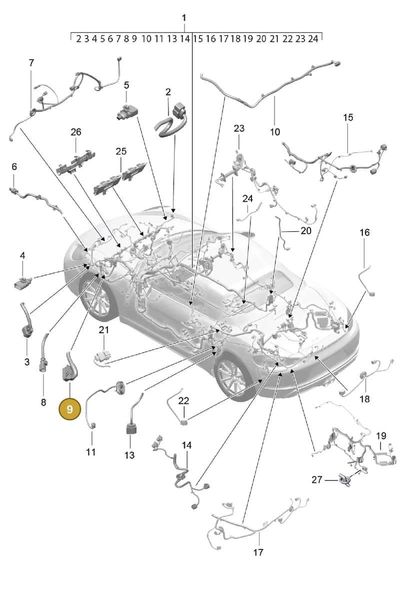 99161294002 — Porsche Boxster (2016-2019) diagram p48902010, position 9