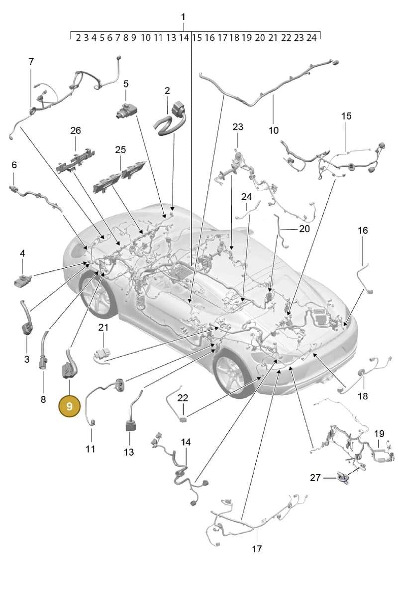 99161294002 — Porsche Cayman (2016-2019) diagram p50902010, position 9