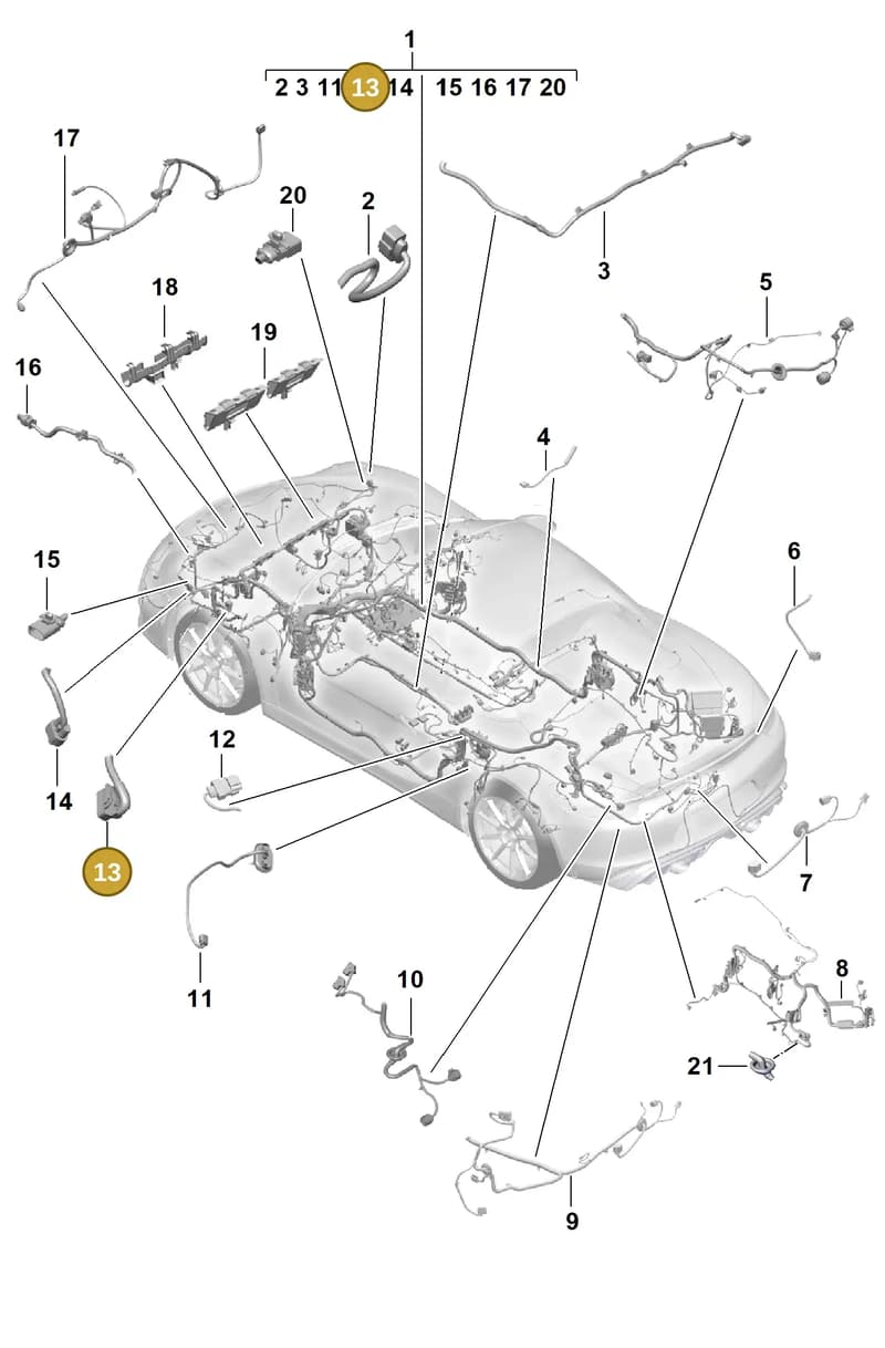 99161294002 — Porsche Boxster Spyder (2019-2020) diagram p54902100, position 13