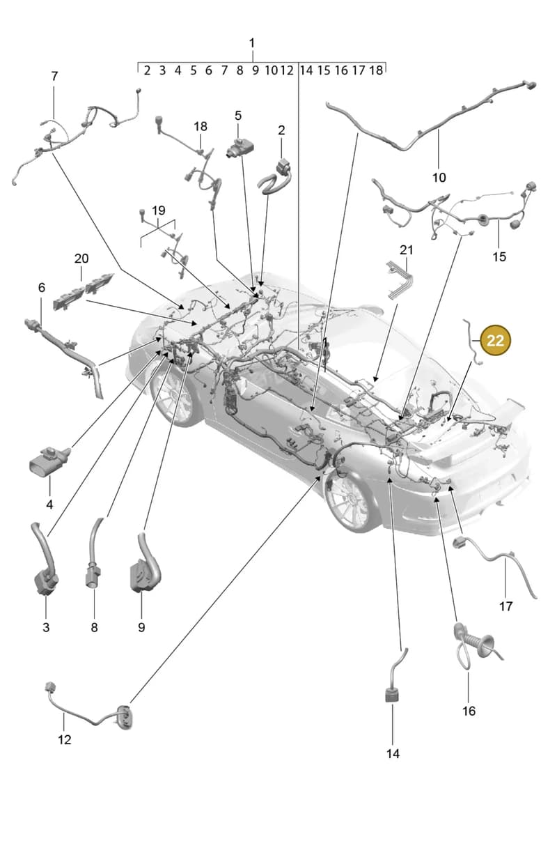 99161294103 — Porsche 911 (2013-2020) diagram p41902010, position 22+24