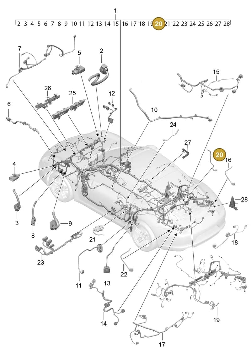 99161294103 — Porsche 911 (2016-2019) diagram p47902010, position 20