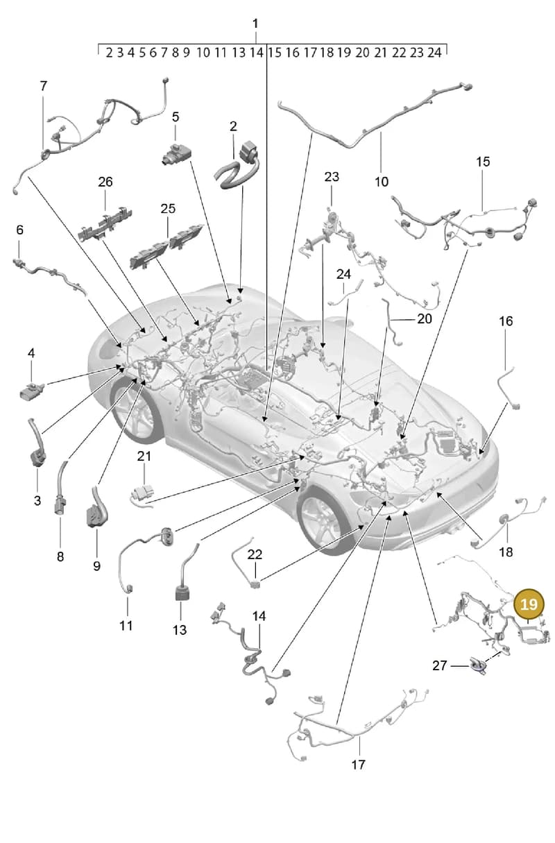 99161295103 — Porsche Cayman (2016-2019) diagram p50902010, position 19