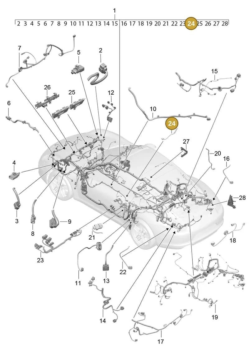 99161295402 — Porsche 911 (2016-2019) diagram p47902010, position 24