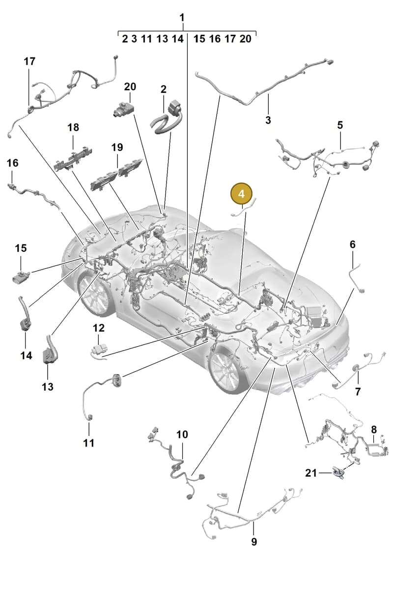 99161295402 — Porsche Boxster Spyder (2019-2020) diagram p54902100, position 4