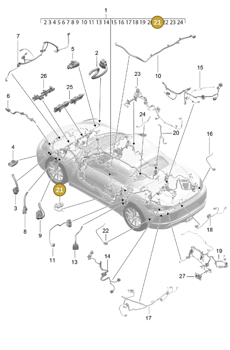 99161295601 — Porsche Boxster (2016-2019) diagram p48902010, position 21