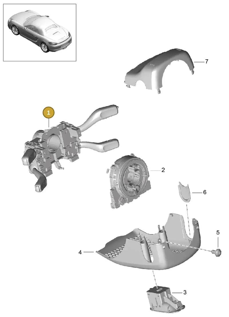 991613043521E0 — Porsche Boxster (2012-2016) diagram p39903010, position 1
