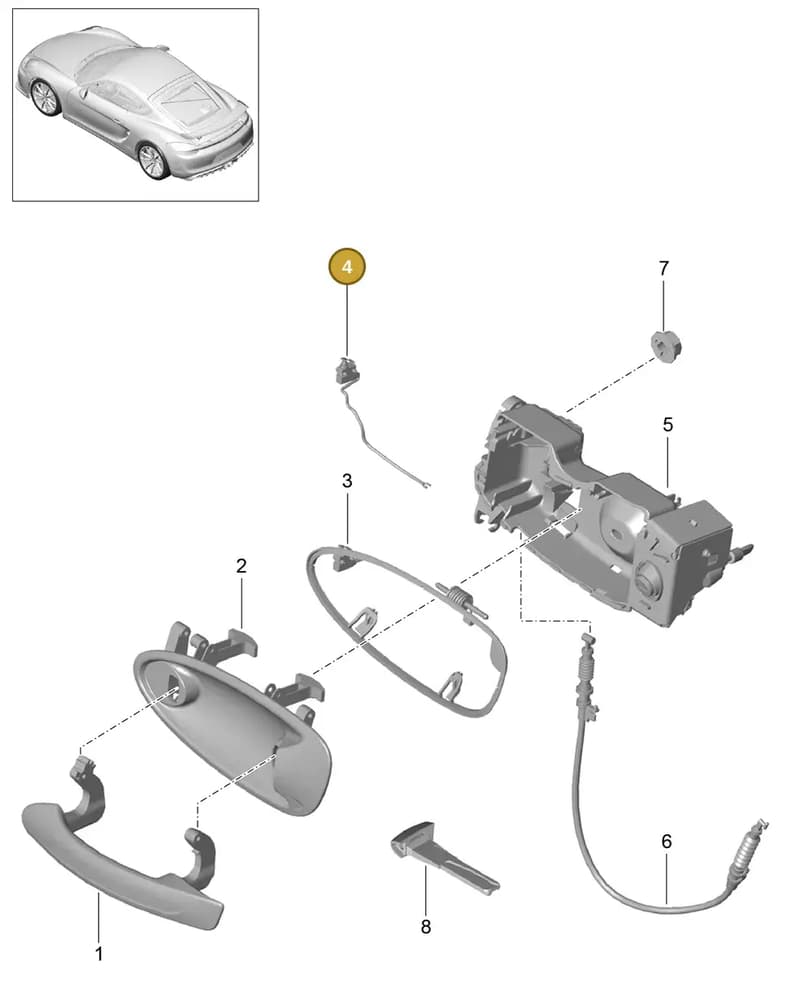 99161317100 — Porsche Cayman GT4 (2015-2016) diagram p45804020, position 4