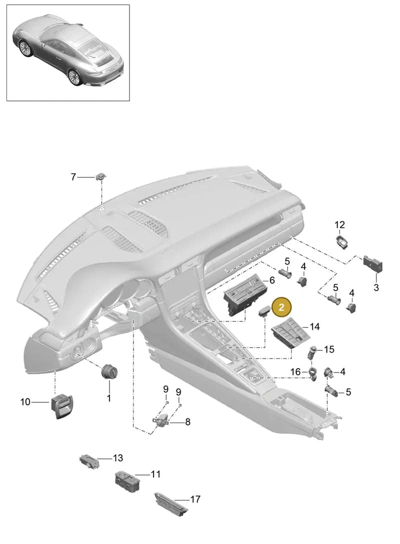 99161333201A05 — Porsche 911 (2016-2019) diagram p47903005, position 2