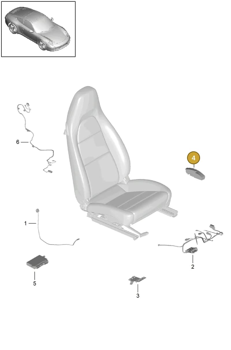 99161371301DMN — Porsche 991 Carrera 4 (2011-2016) diagram p38817010, position 4