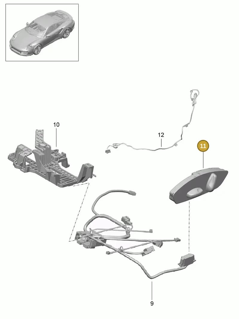 99161371401DMN — Porsche GT2 RS Clubsport (2013-2020) diagram p42817034, position 11