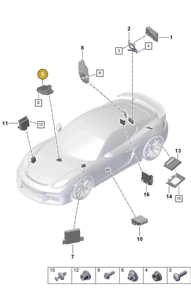 99161802504 — Porsche Cayman (2019-2022) diagram p55901030, position 5