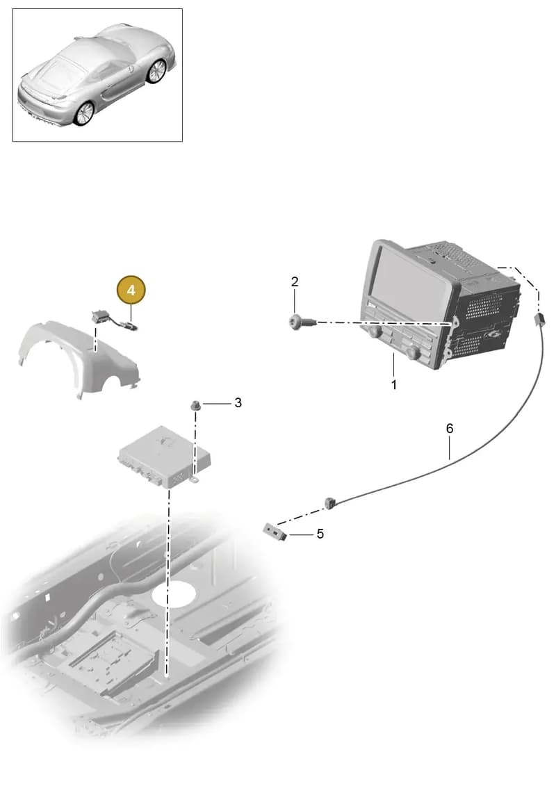99161812200 — Porsche Cayman GT4 (2015-2016) diagram p45911000, position 4