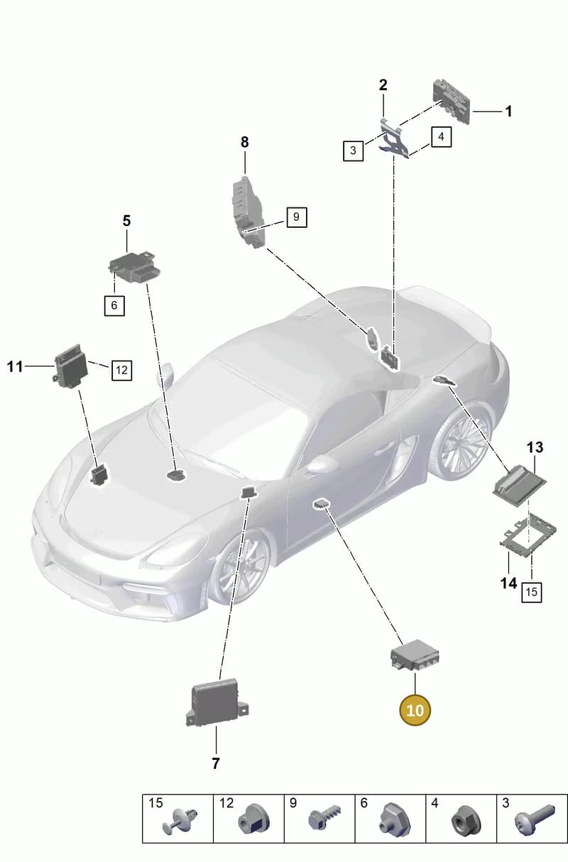 99161818512 — Porsche Boxster Spyder (2019-2020) diagram p54901030, position 10