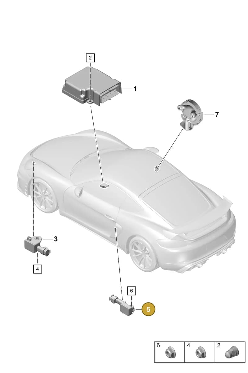99161822101 — Porsche Cayman (2019-2022) diagram p55901050, position 5