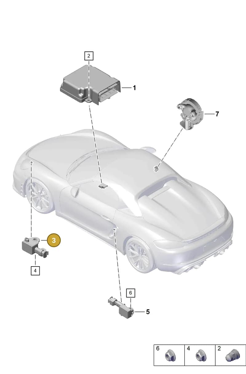 99161822301 — Porsche Boxster Spyder (2019-2020) diagram p54901050, position 3