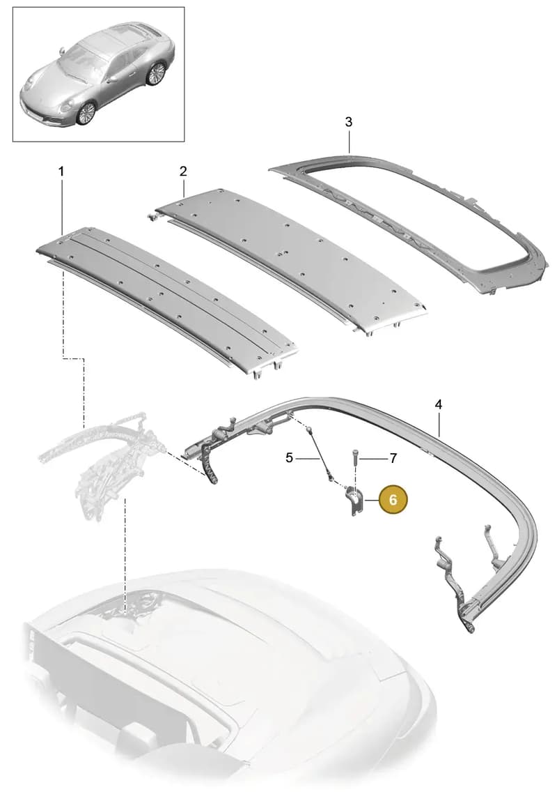 99161824103 — Porsche 911 (2016-2019) diagram p47811020, position 6