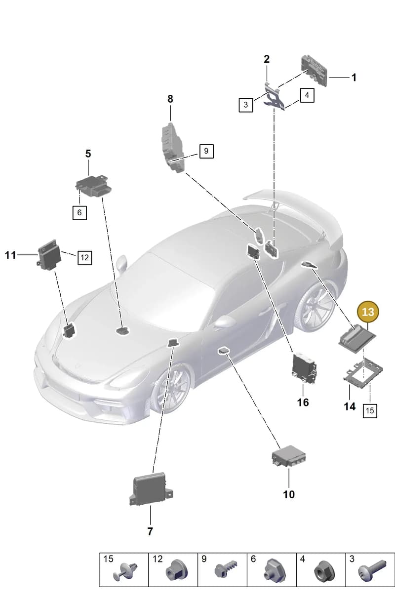 99161827224 — Porsche Cayman (2019-2022) diagram p55901030, position 13