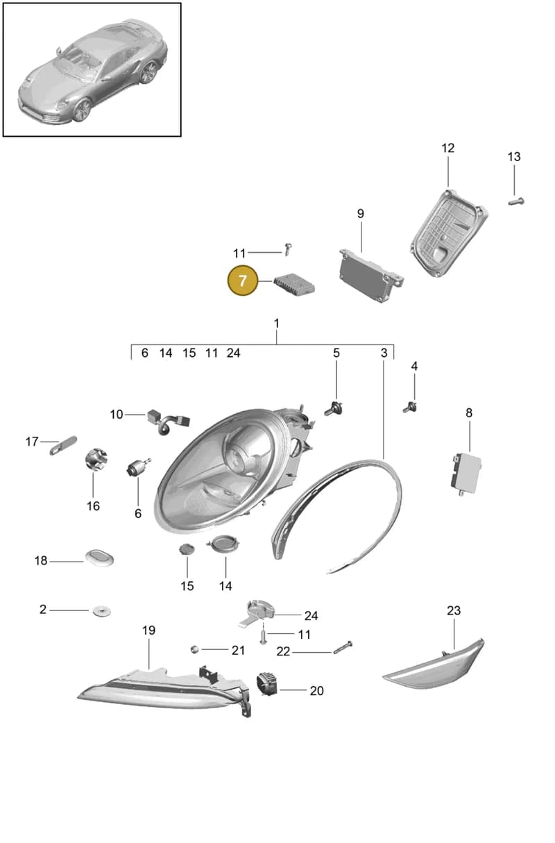99161832733 — Porsche GT2 RS Clubsport (2013-2020) diagram p42000005, position 7