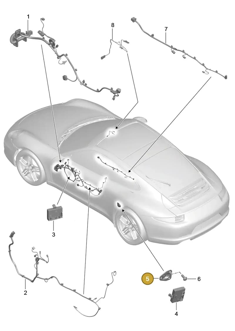 99161851101 — Porsche 991 Carrera 4 (2011-2016) diagram p38902015, position 5
