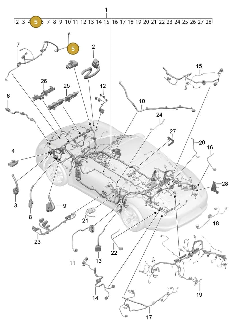 99161851101 — Porsche 911 (2016-2019) diagram p47902010, position 5