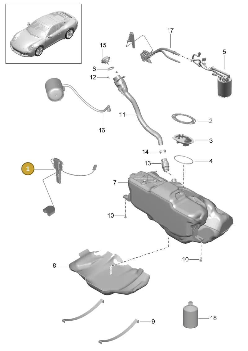 99162083301 — Porsche 911 (2013-2020) diagram p42201000, position 1