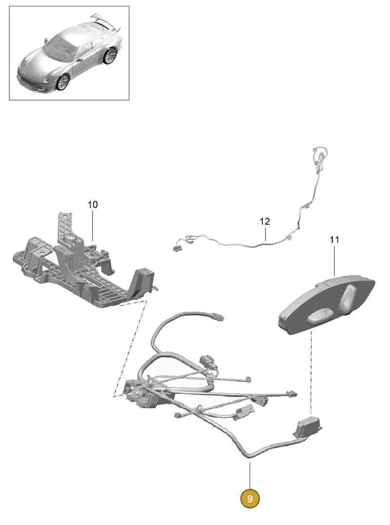 99162275201 — Porsche 911 (2013-2020) diagram p41817034, position 9