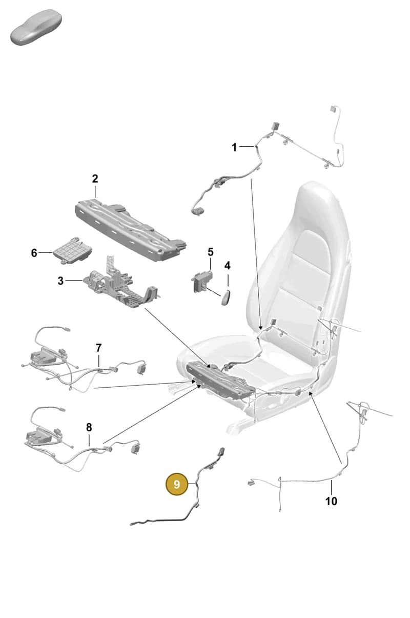99162276100 — Porsche Boxster Spyder (2019-2020) diagram p54817500, position 9
