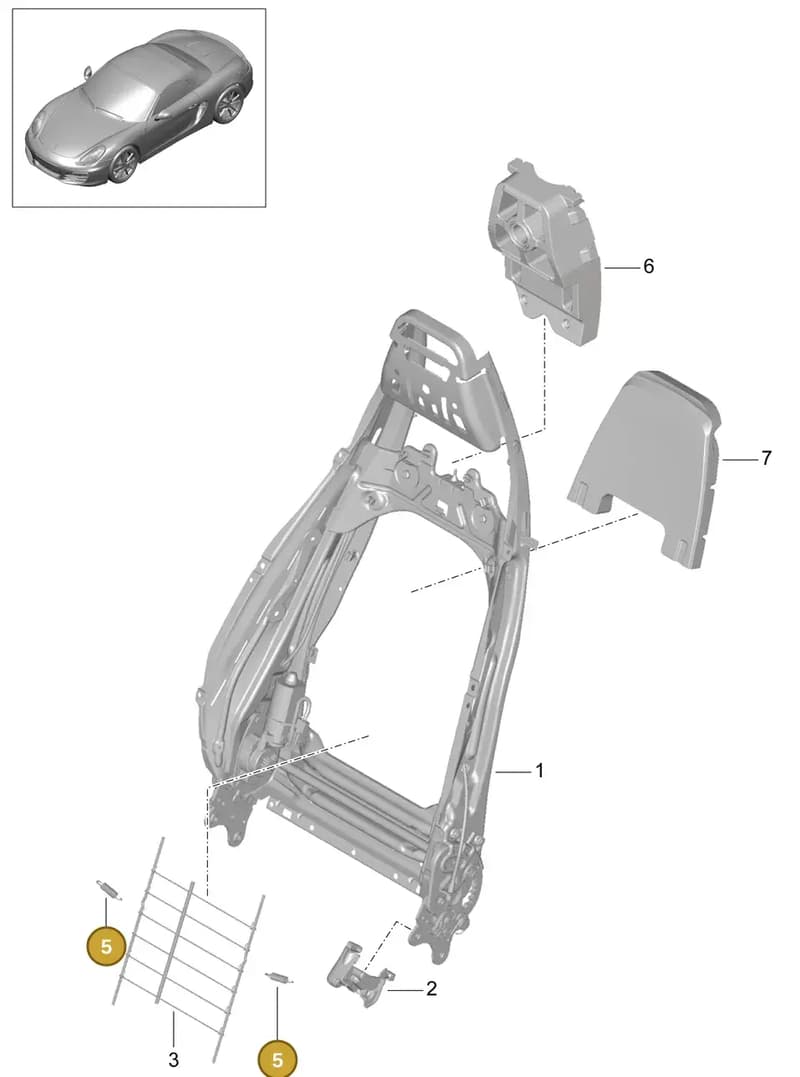99162277901 — Porsche Boxster (2012-2016) diagram p39817021, position 5