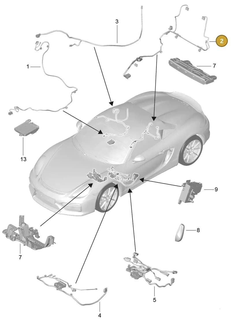 99162278702 — Porsche Boxster Spyder (2015-2016) diagram p46817025, position 2