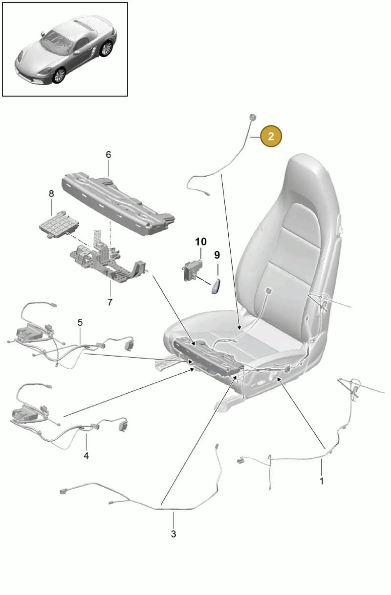 99162278702 — Porsche Boxster (2016-2019) diagram p48817010, position 2