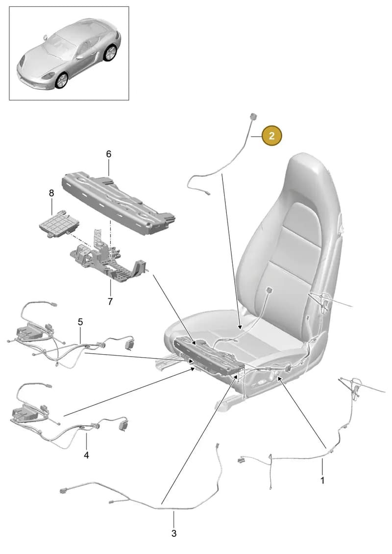 99162278702 — Porsche Cayman (2016-2019) diagram p50817010, position 2