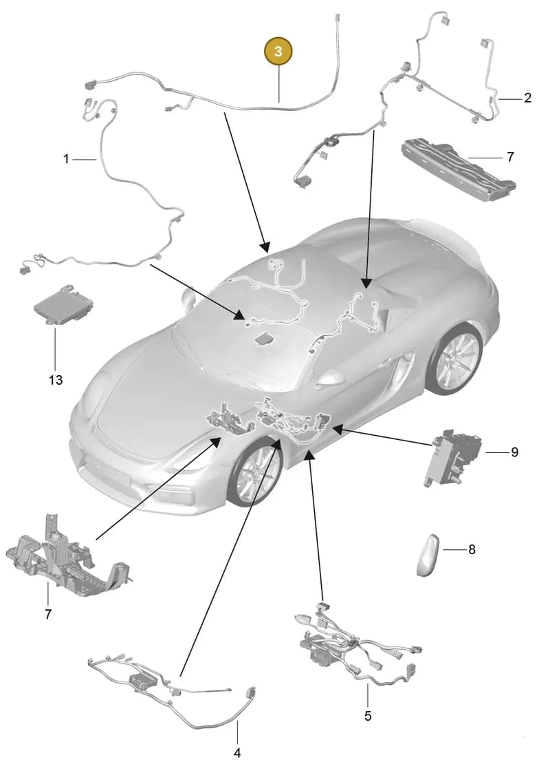 99162279700 — Porsche Boxster Spyder (2015-2016) diagram p46817025, position 3
