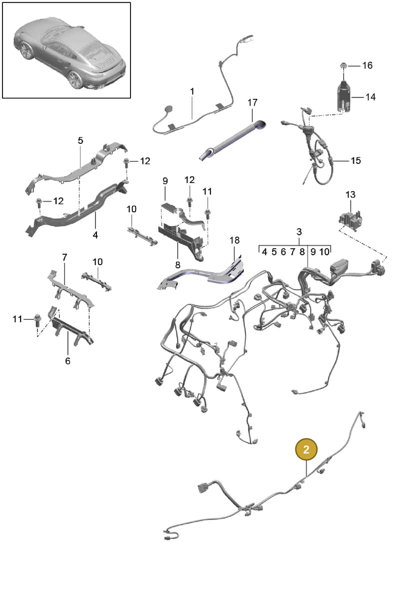 99162289503 — Porsche 911 (2013-2020) diagram p42902020, position 2