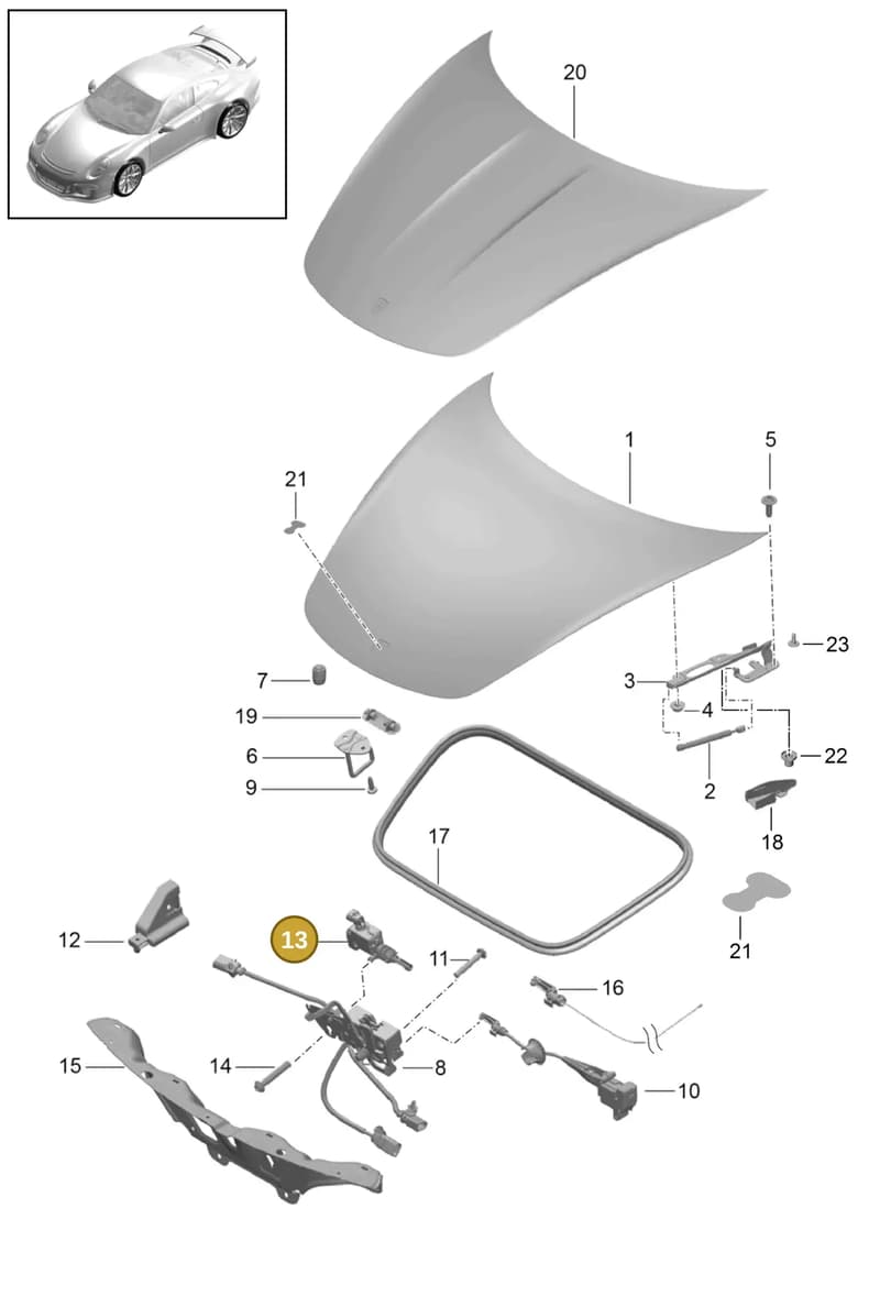 99162411803 — Porsche 911 (2013-2020) diagram p41803000, position 13