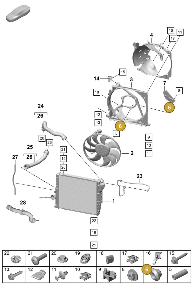 99162417503 — Porsche Boxster Spyder (2019-2020) diagram p55105200, position 6