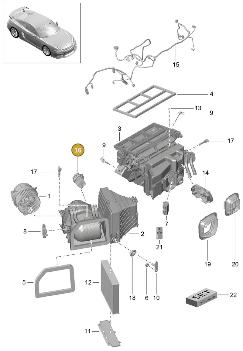 99162442301 — Porsche Cayman GT4 (2015-2016) diagram p45813010, position 16