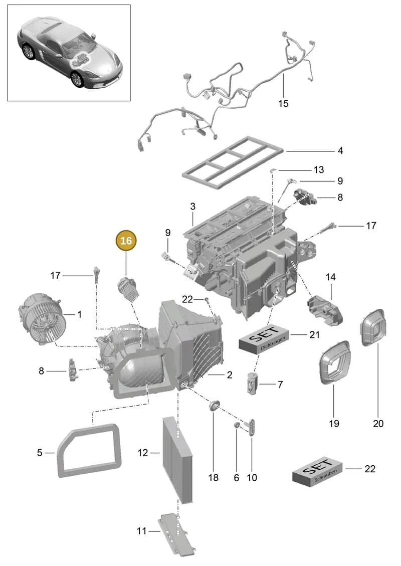 99162442301 — Porsche Boxster (2016-2019) diagram p48813010, position 16