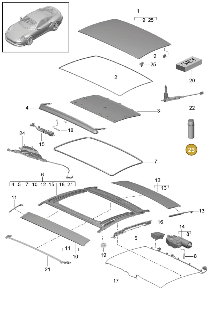 99162491300 — Porsche 911 (2013-2020) diagram p42811000, position 23