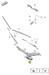 99162803610 Porsche Wiper Motor