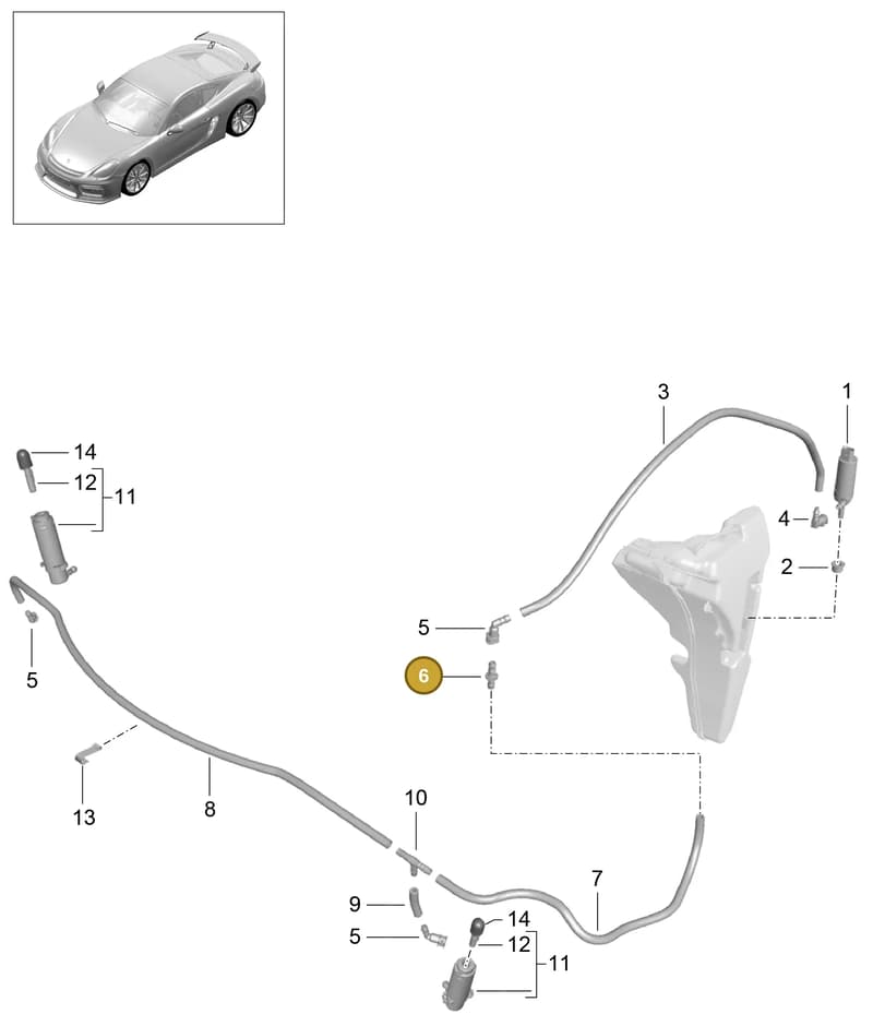 99162820801 — Porsche Cayman GT4 (2015-2016) diagram p45904020, position 6