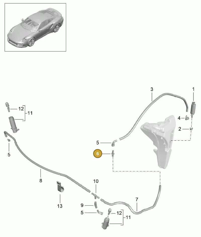 99162837501 — Porsche 911 (2013-2020) diagram p42904020, position 6