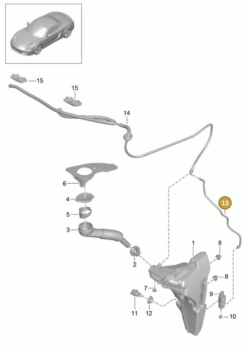 99162866900 — Porsche Boxster (2012-2016) diagram p39904010, position 13