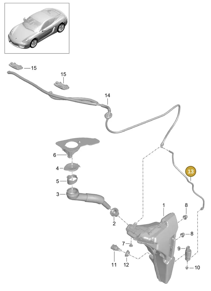 99162866900 — Porsche Cayman (2013-2016) diagram p40904010, position 13